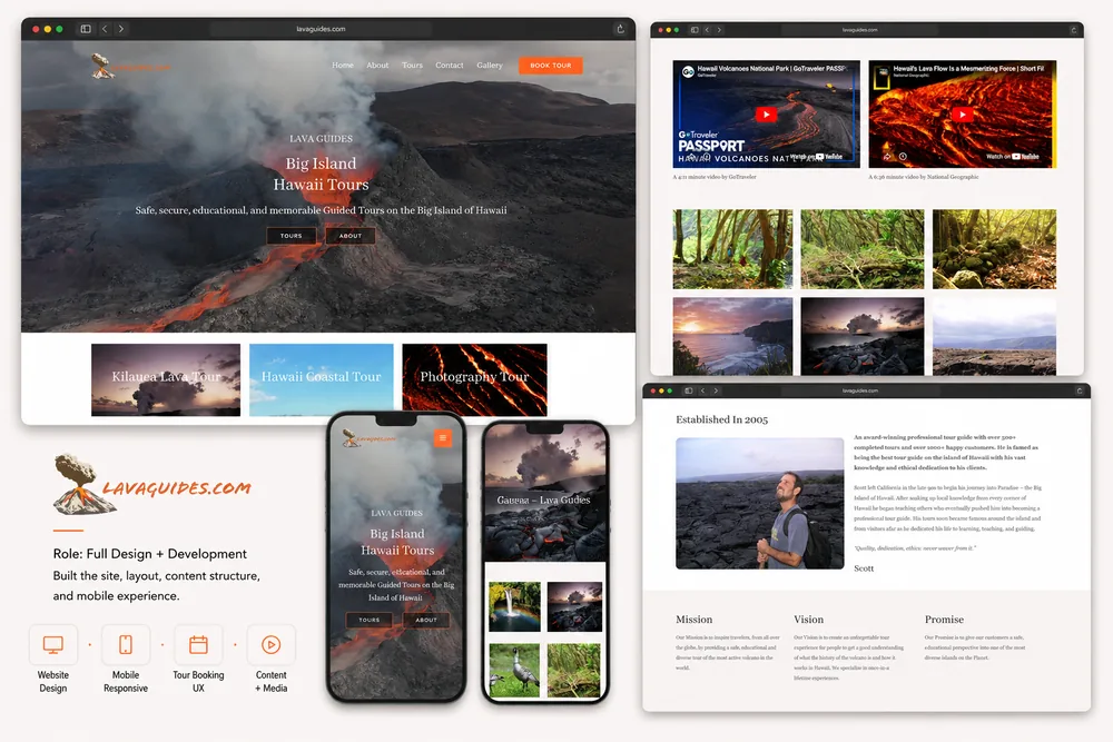 Lava Guides website