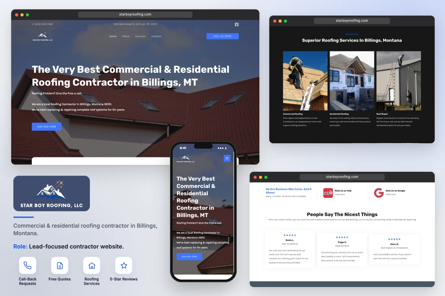 Star Boy Roofing website