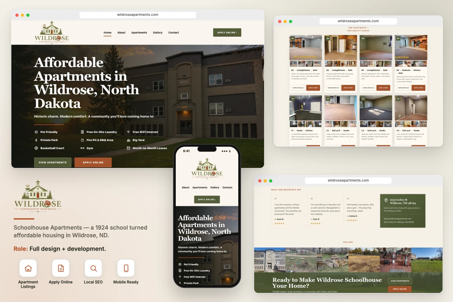 Wildrose Apartments website