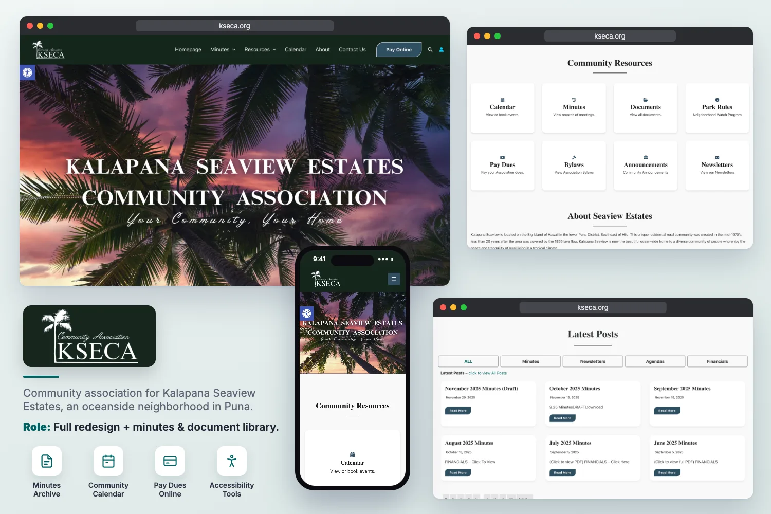 Kalapana Seaview Estates website