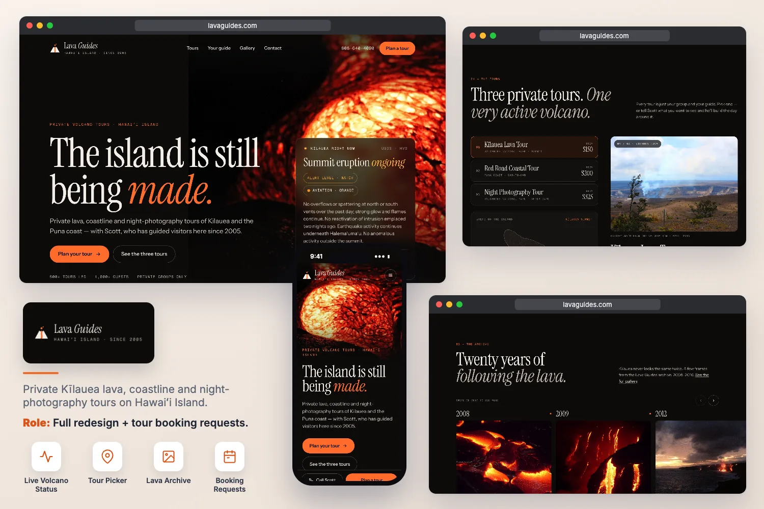 Lava Guides website