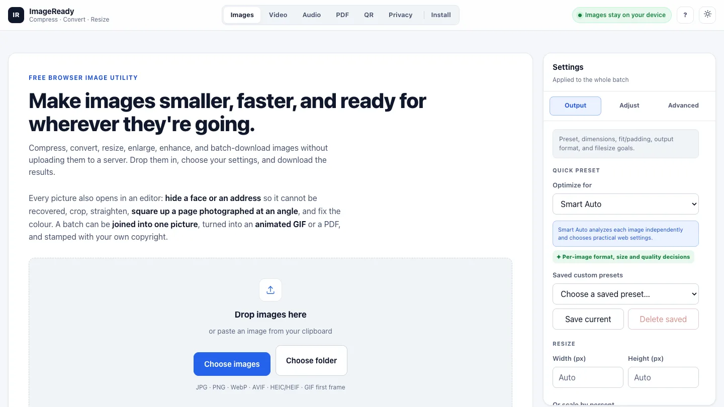 ImageReady website