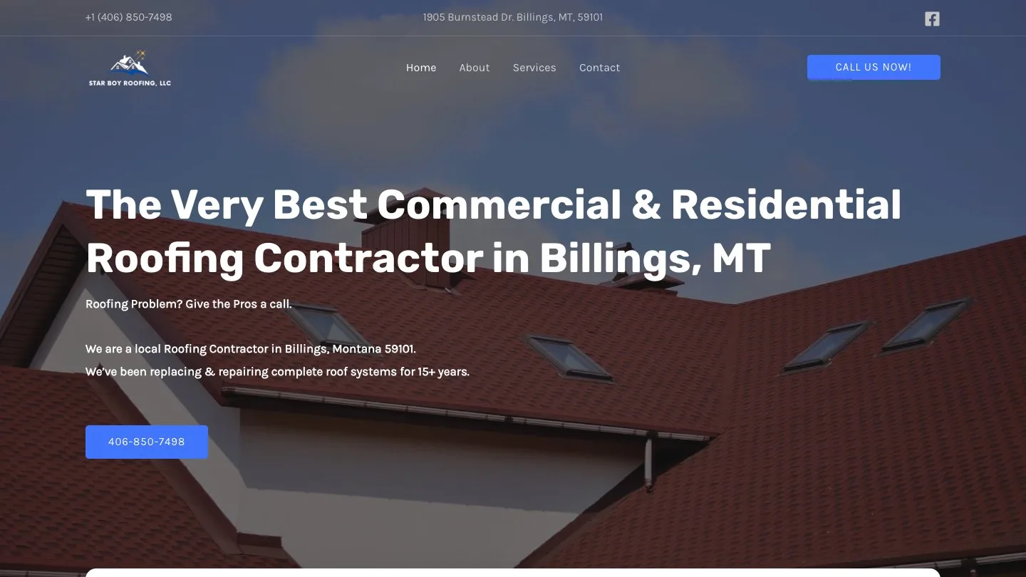 Star Boy Roofing website