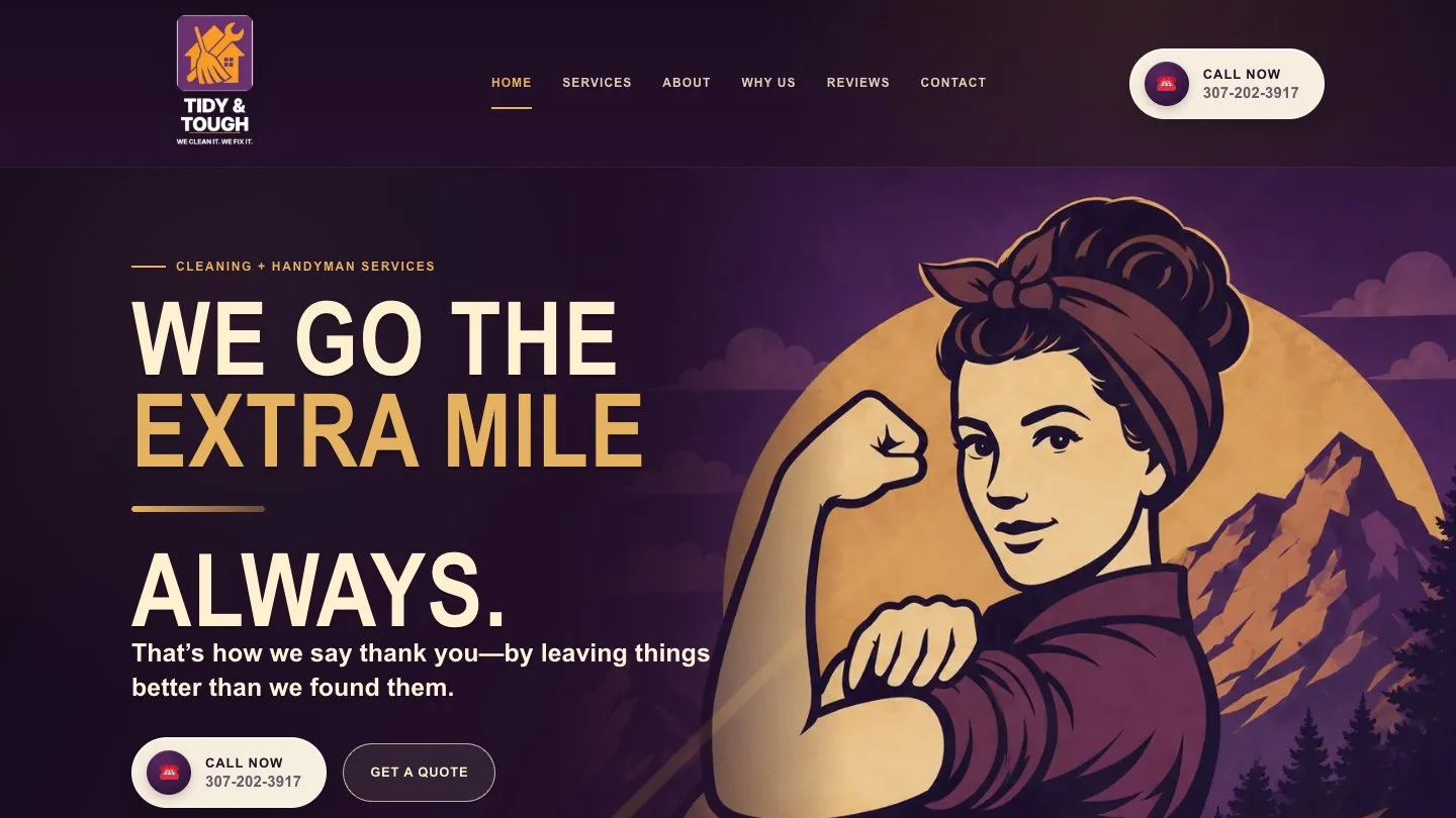 Tidy & Tough website